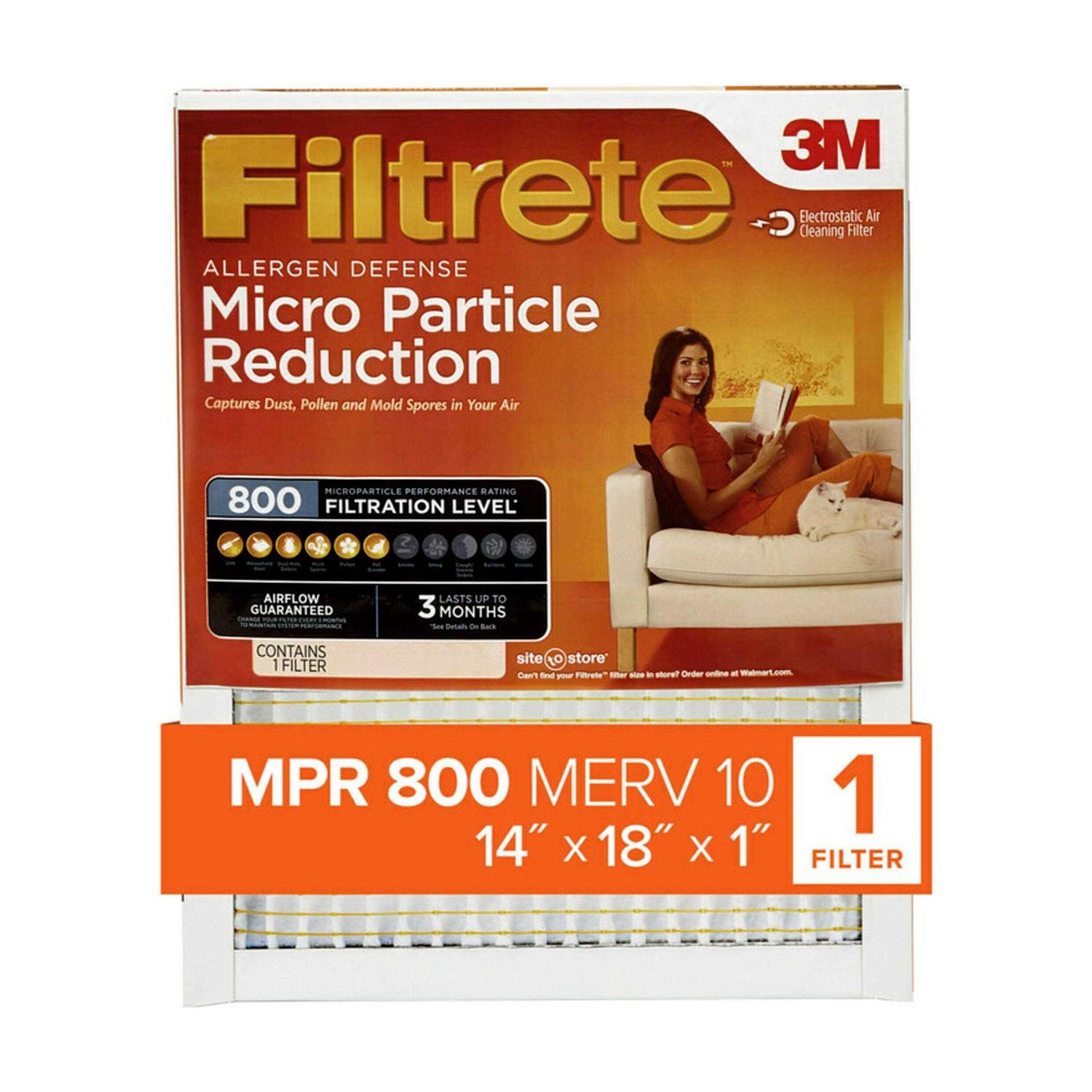Filtrete 800 MPR Allergen Defense Micro Particle Reduction HVAC Furnace Air Filter - Cheap Fitting