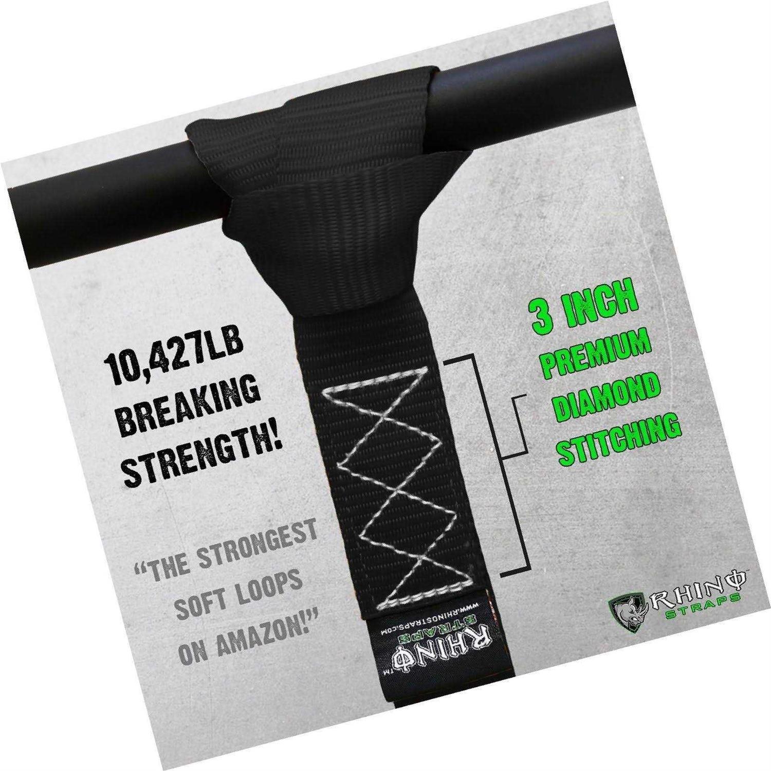 Rhino USA 1.7 inch x 17 inch Soft Loop Tie-Down Straps - Cheap Fitting