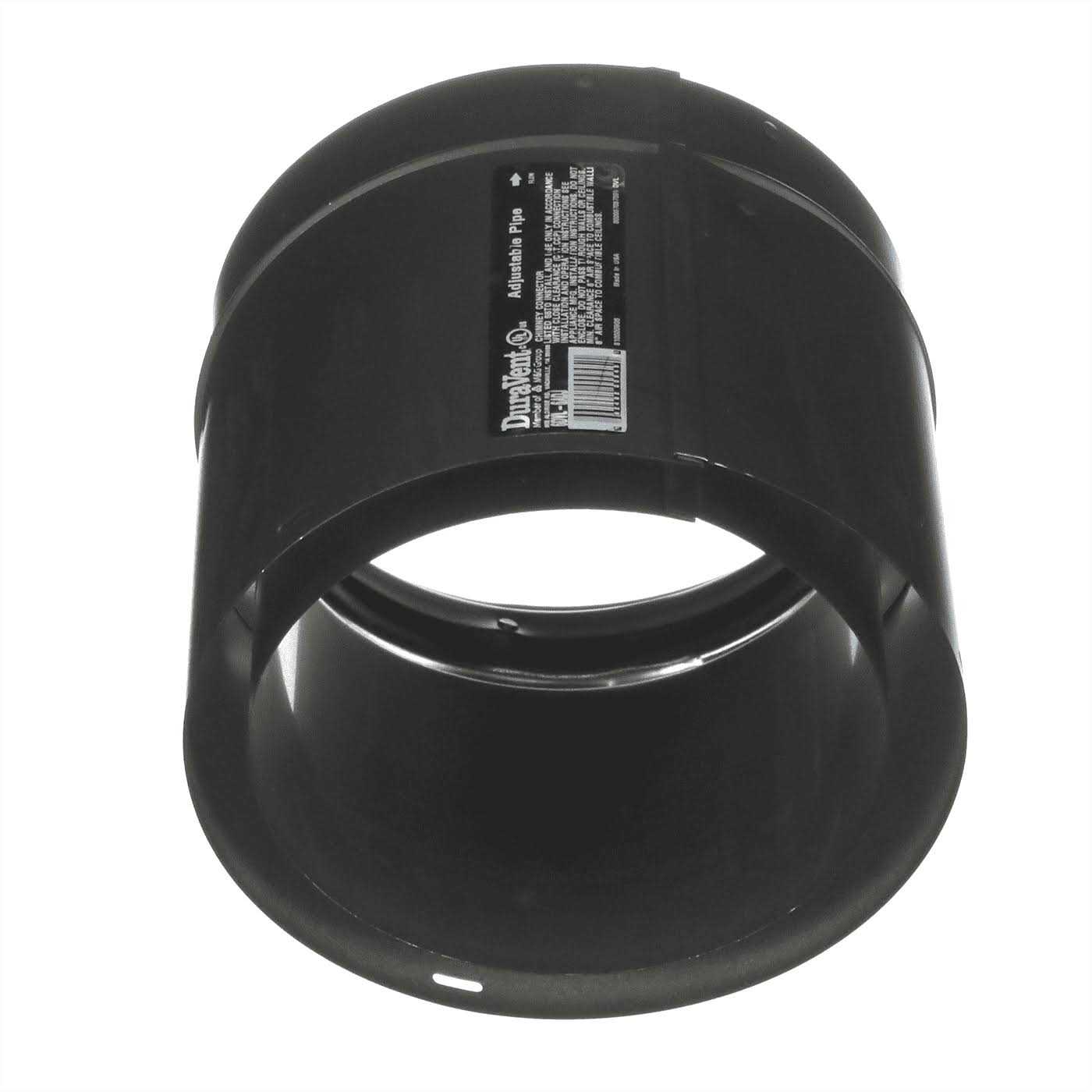 DuraVent 6DVL-6ADJ DVL 6 Double-Wall Adjustable Black Pipe - Cheap Fitting