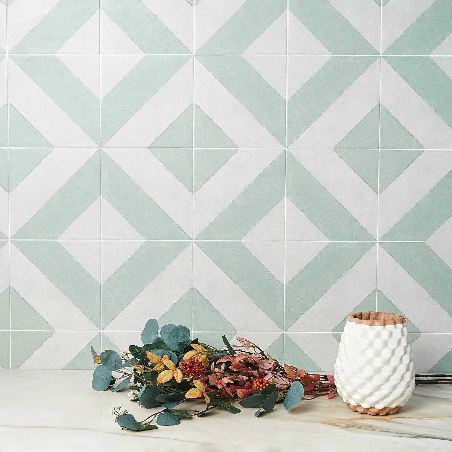 Ivy Hill Tile Anya Diagonal Square 9 in. x 9 in. Glazed Porcelain Floor and Wall Tile - Cheap Fitting