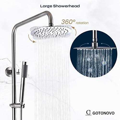 Gotonovo Outdoor Shower Faucet Sus304 Shower Fixture System Combo Set Rainfall - Cheap Fitting