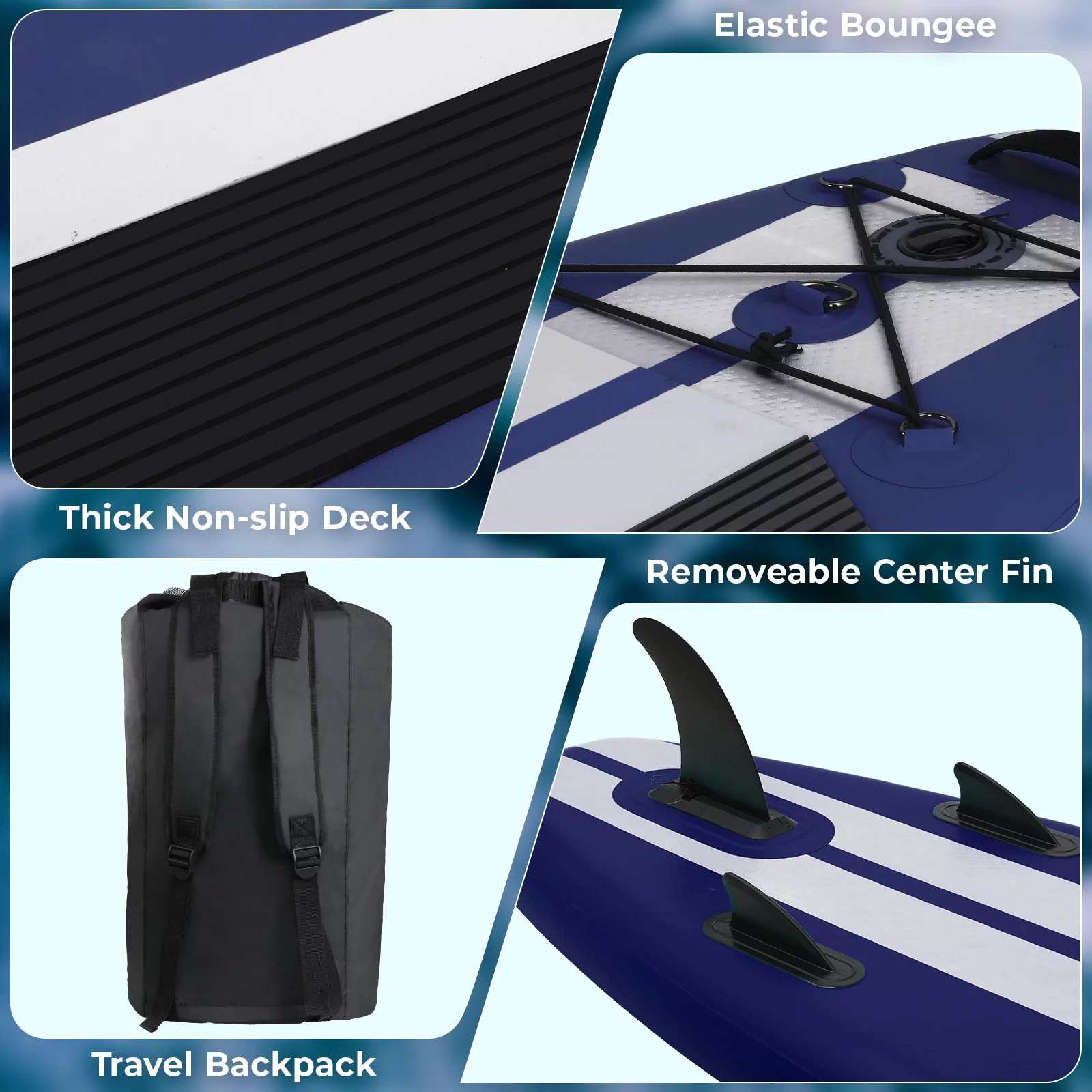 Arlopu 11FT Stand Up Paddle Board Inflatable with Premium SUP Accessories & Backpack, Non-Slip Deck, Waterproof Bag, Leash, Paddle and Hand Pump - Cheap Fitting