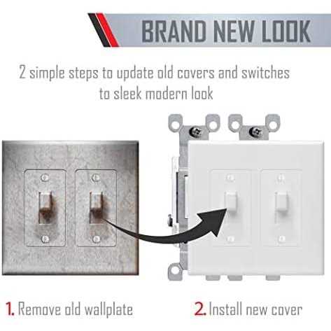 TayMac Masque Revive 2-Gang Toggle Midsize Wall Plate - Cheap Fitting