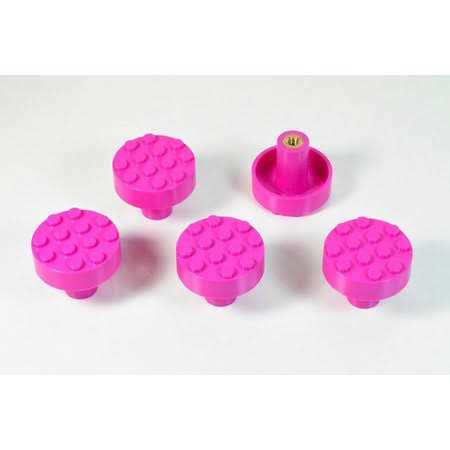 Brick Innovations Set of 5 Build-On Brick Knobs - Cheap Fitting