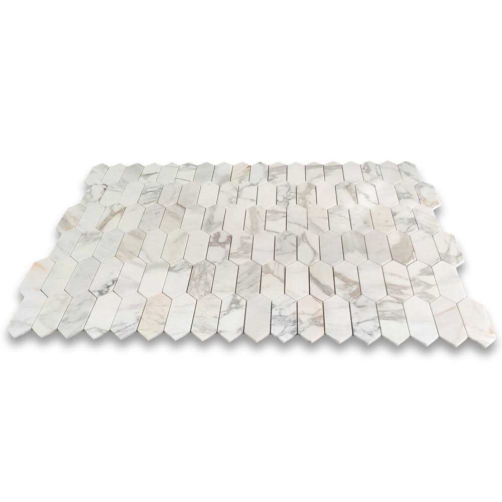 Calacatta 12 x 9 Marble Mosaic Tile Marble Online - Cheap Fitting