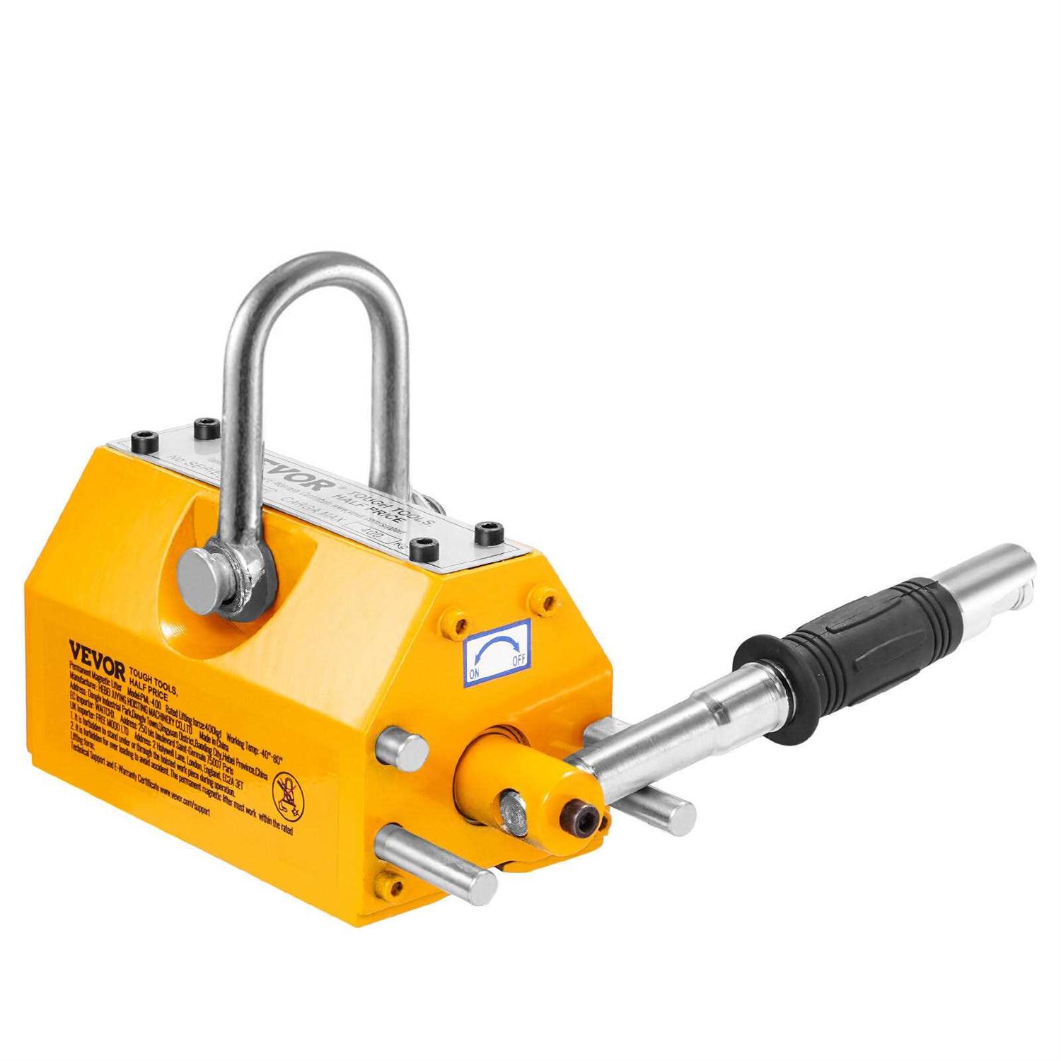 VEVOR Magnetic Lifter 880 lbs/400 kg Pulling Capacity 2.5 Safety Factor - Cheap Fitting