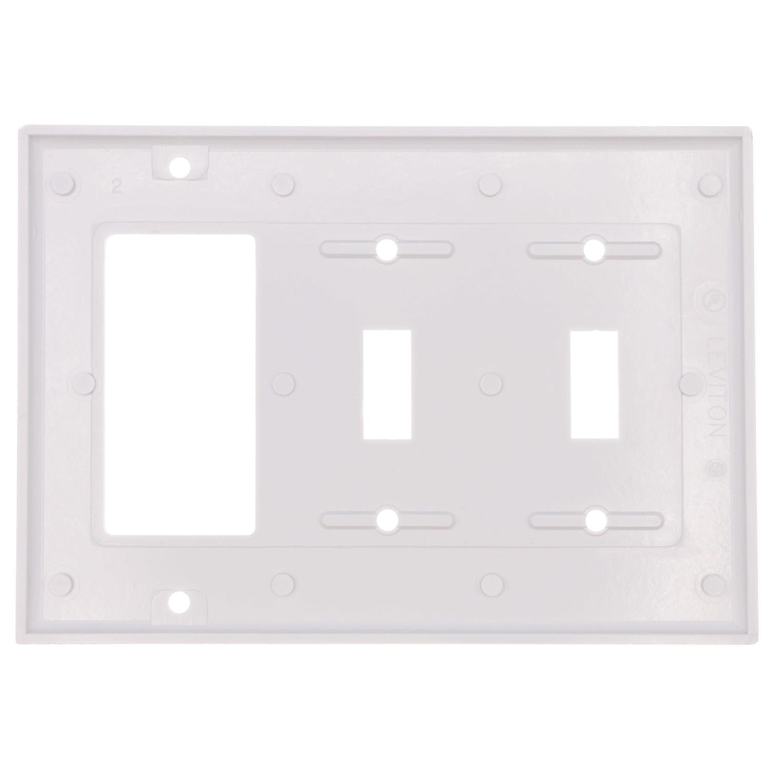 Leviton 3 Gang Decora Wallplate 80421 - Cheap Fitting