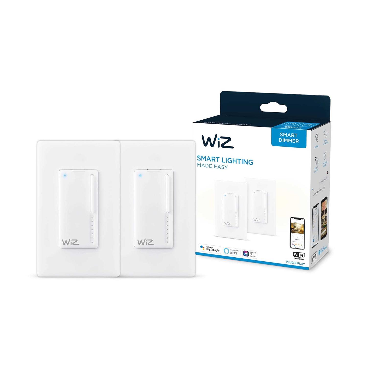 WiZ Dimmer Switch Pack of 2 Connects to Your Existing Wi-Fi - Cheap Fitting