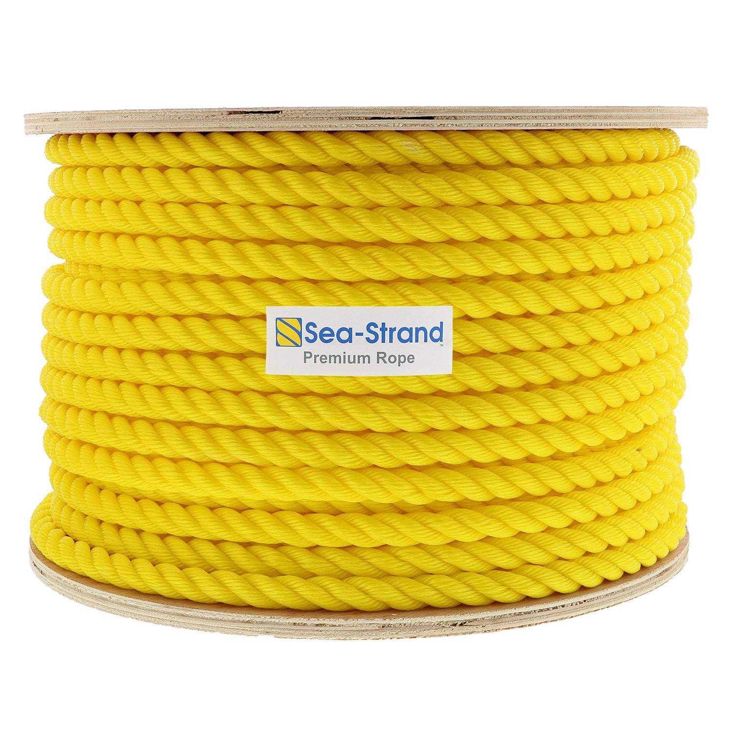 1 x 300′ Reel, Yellow, 3-Strand Polypropylene Rope - Cheap Fitting