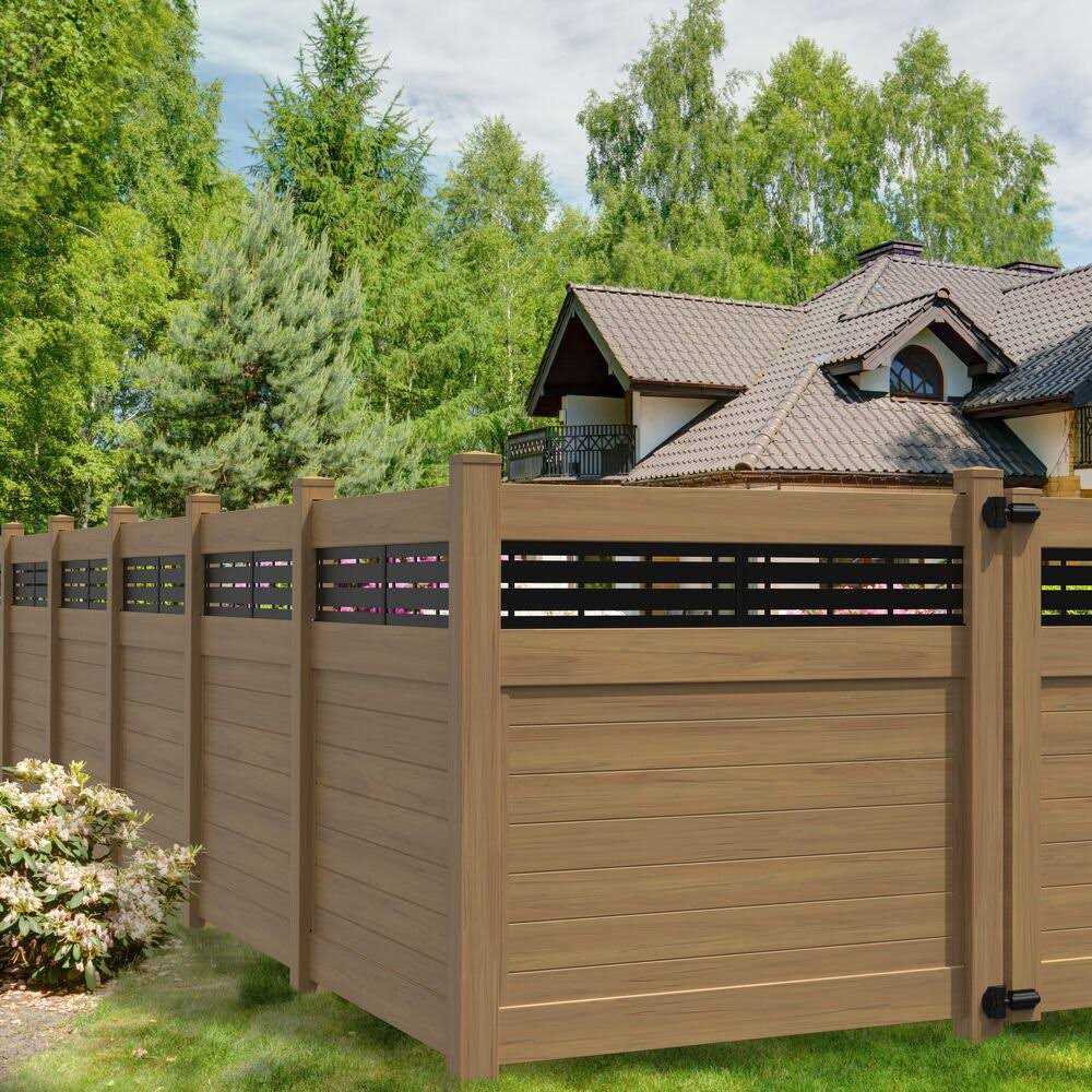 Barrette Outdoor Living Horizontal Fence Boardwalk 5 in. x 5 in. x 108 in. Cypress Vinyl Corner Post - Cheap Fitting