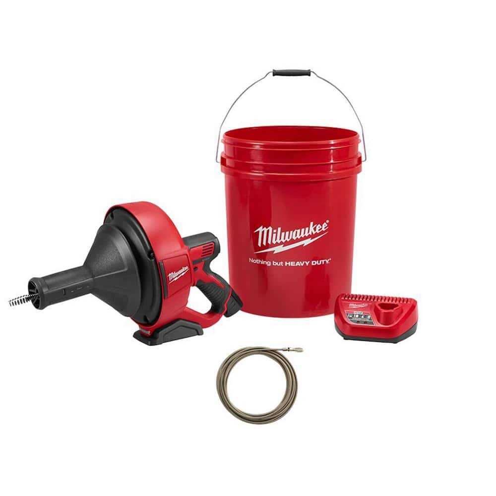 Milwaukee M12 12V Lithium-Ion Cordless Auger Snake Drain Cleaning Kit M12 - Cheap Fitting