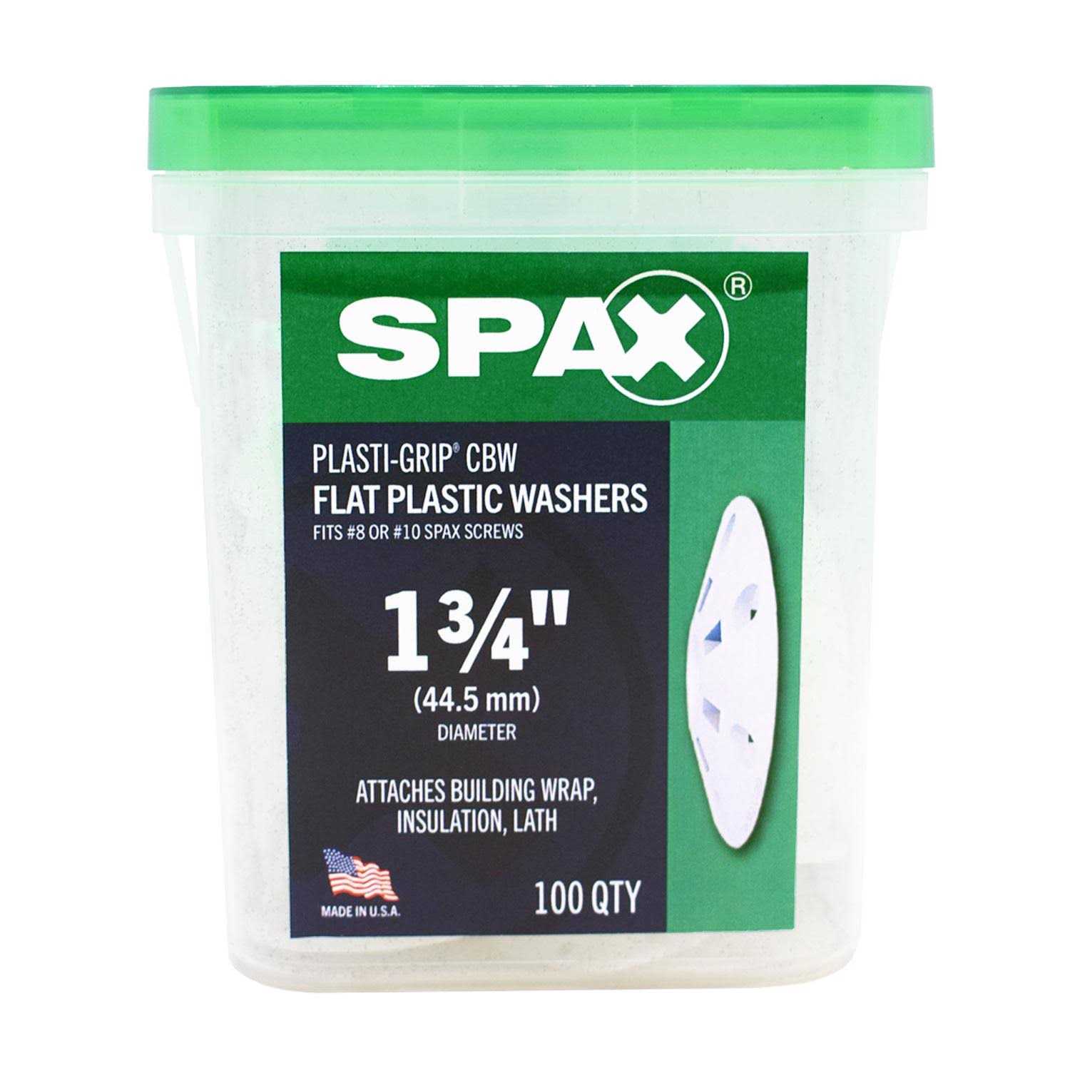 Spax 1.75 in. Plasti-Grip Polypropylene Flat Washer 5042018 - Cheap Fitting