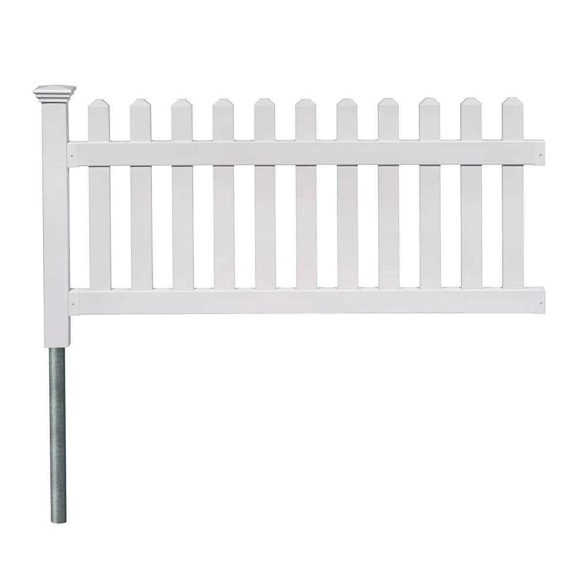 3 ft. H x 6 ft. W Newport No-Dig Vinyl Fence Zippity Outdoor Products - Cheap Fitting