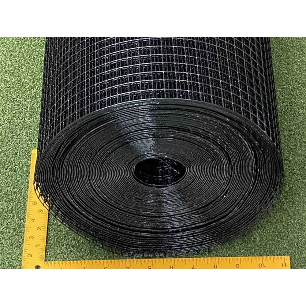 Critterfence 1-2 100 ft. Black Steel 0.5 Square Grid Fence - Cheap Fitting