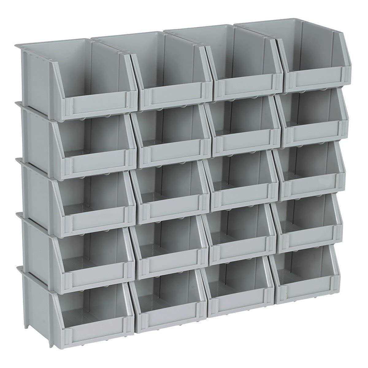 Storehouse MIC4HFT 20 Bin Rail Mount Stackable Parts Storage - Cheap Fitting