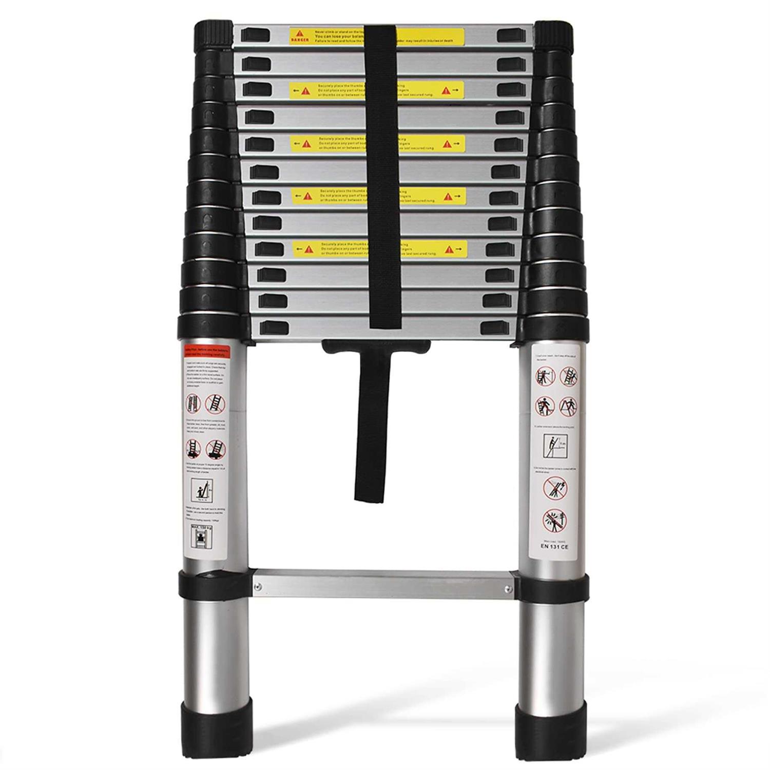 LiGuVCY Telescoping Extension Ladder 14.5 FT Folding Telescopic Aluminum Ladders - Cheap Fitting