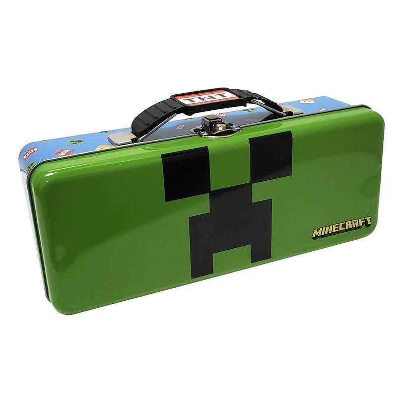 Minecraft Green Storage Tool Box with Handle, Clasp and Lid 1 Ct - Cheap Fitting