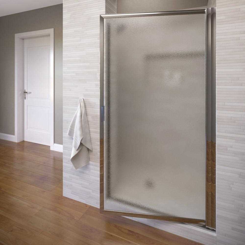 Basco SOPN00A2267OBSV Sopora 22.5 W x 67 H Pivot Framed Shower Door Glass Type: Obscure, Finish: Silver - Cheap Fitting