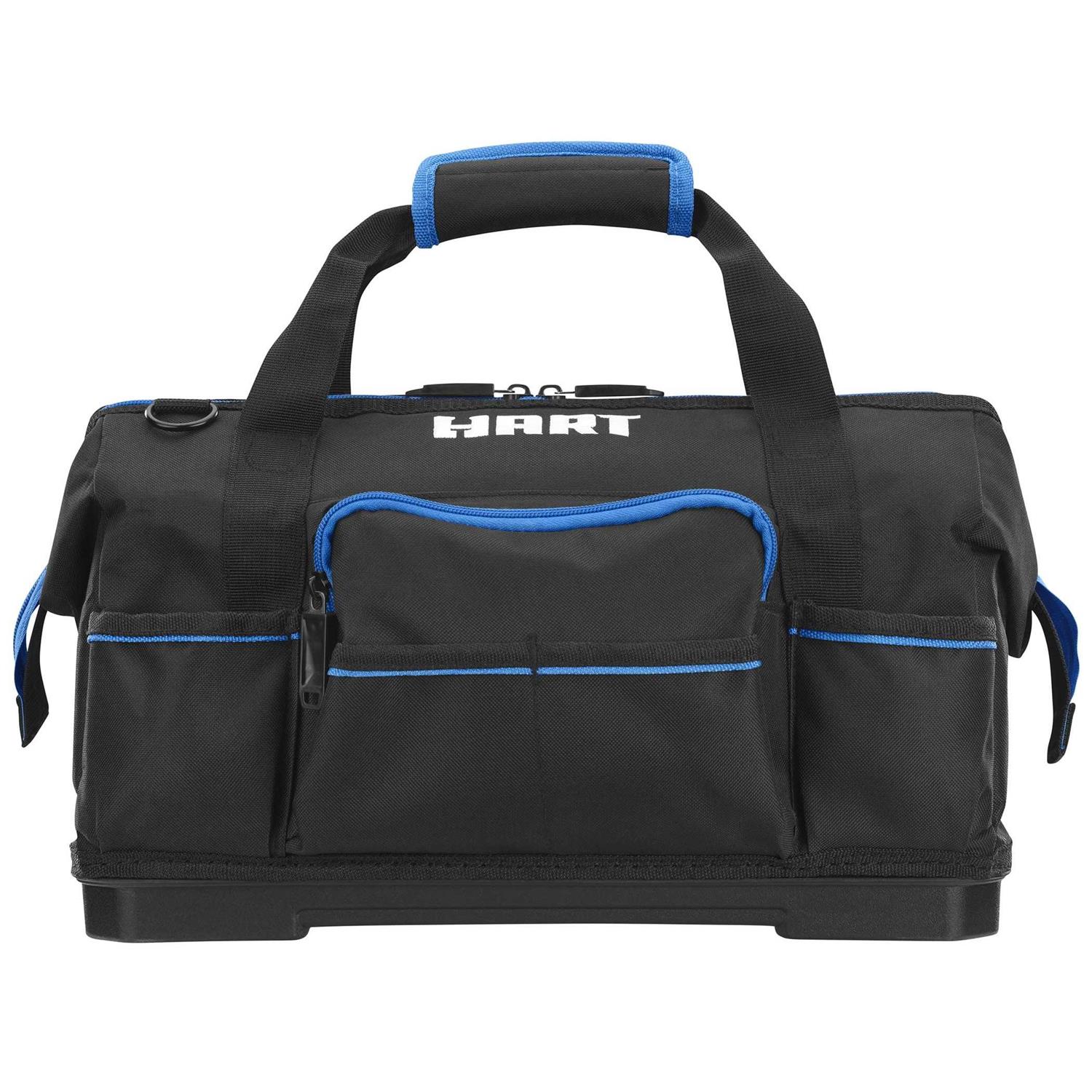 Hart 16 Black & Blue Waterproof Base Hard Bottom Tool Bag - Cheap Fitting