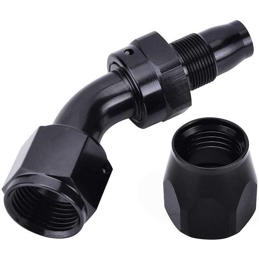 IPARTS EXPERT 3/8 6AN Nylon Stainless Steel Braided Fuel Line Oil/Gas/Fuel Hose End Fitting Hose Swivel Fitting Kit - Cheap Fitting