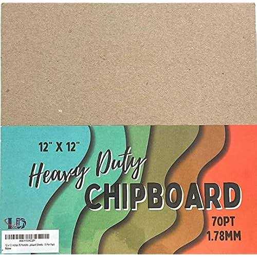 Logic Dealz 12 x 12 Inches 70 Point Kraft Heavy Duty Chipboard Sheets - Cheap Fitting