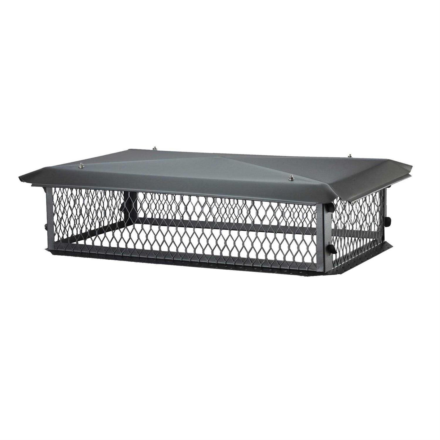 BigTop 14 x 30 Black Galvanized Multi-Flue Chimney Cap - Cheap Fitting