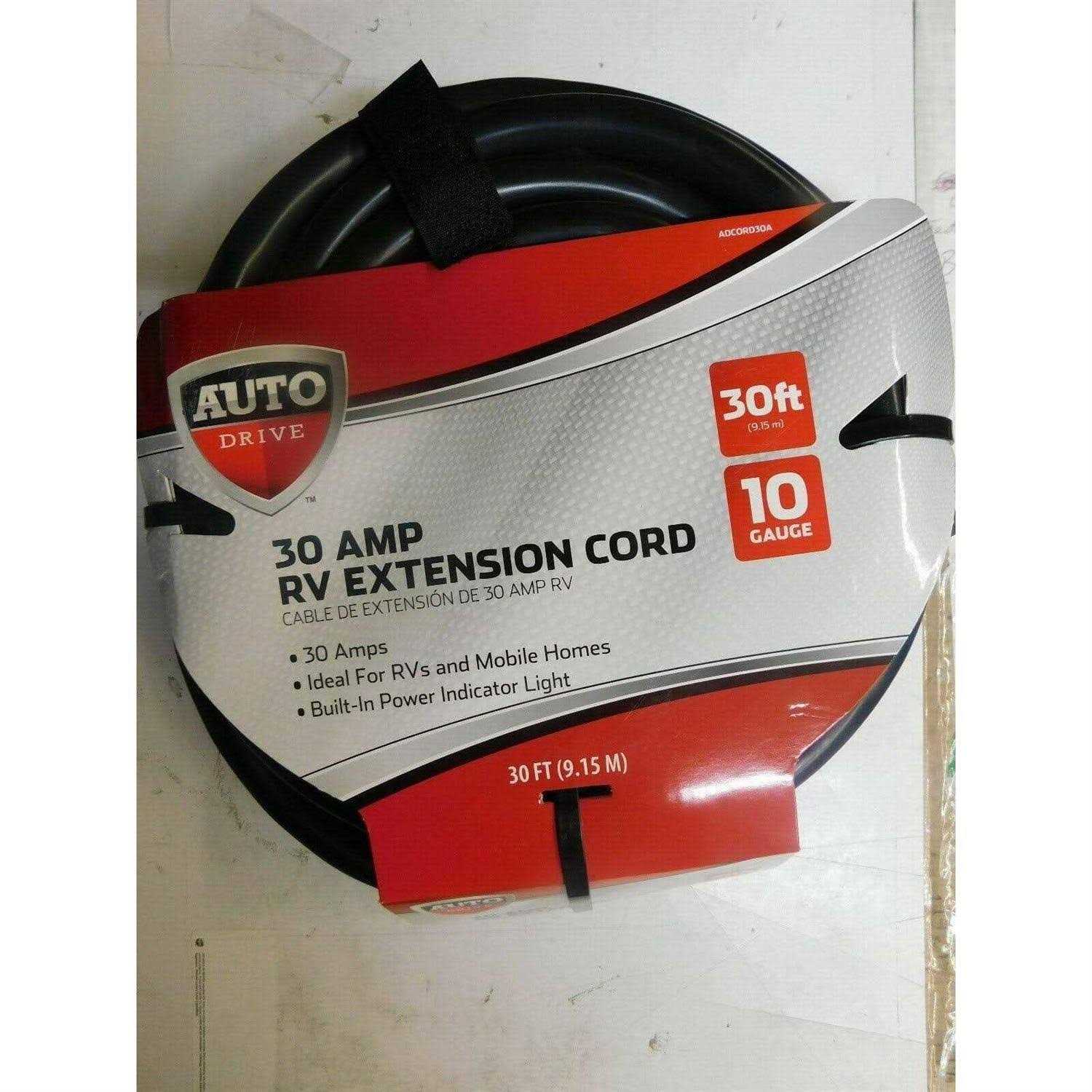 Auto Drive RV 30 Amp Extension Cord 30 ft - Cheap Fitting