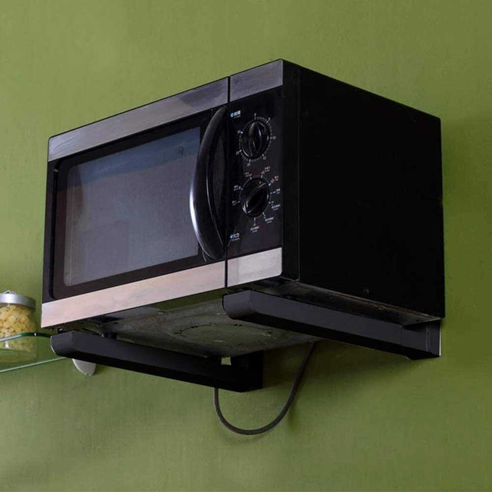 Microwave Wall Mount Brackets Foldable Arm Adjustable Extensible Wall Hanging Microwave Brackets Oven Stand Shelf Rack Load 100 lb - Cheap Fitting