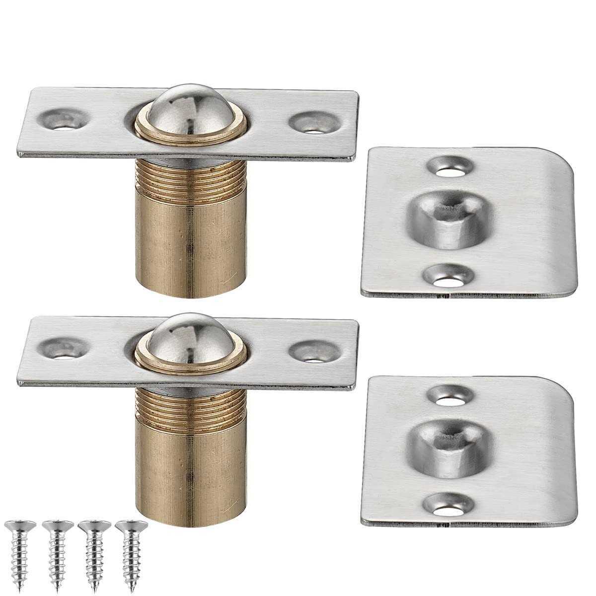 JQK Closet Door Ball Catch Hardware Stainless Steel Catch Adjustable with Strike Plate HBC100-P2 - Cheap Fitting