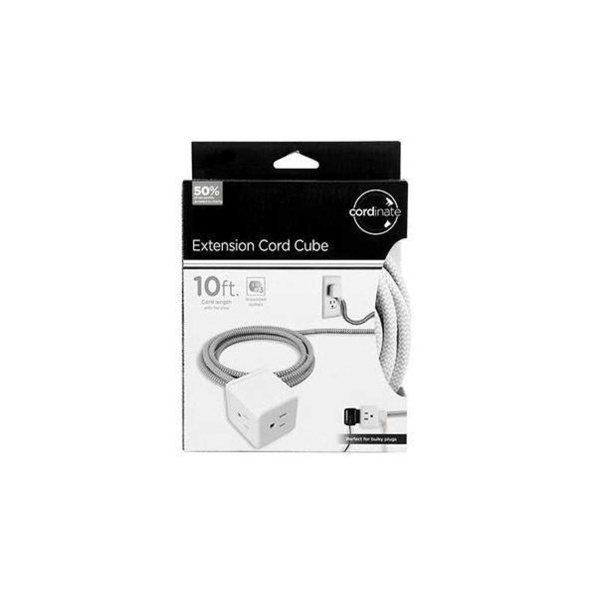 Cordinate 3-Outlet Extension Cord Cube - Cheap Fitting