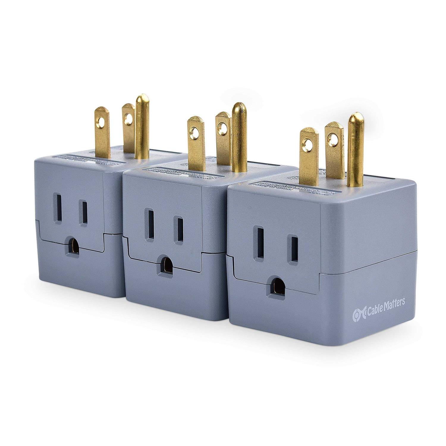 Cable Matters 3-Pack 3 Outlet Wall Adapter - Cheap Fitting
