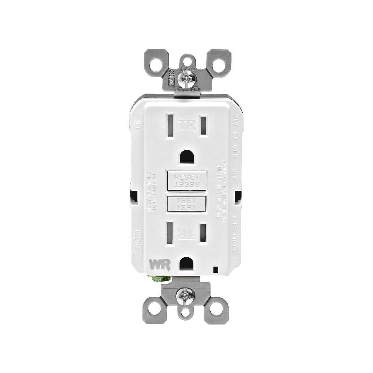 Leviton GFWT1-W Tamper/Weather Resistant GFCI Receptacle - Cheap Fitting