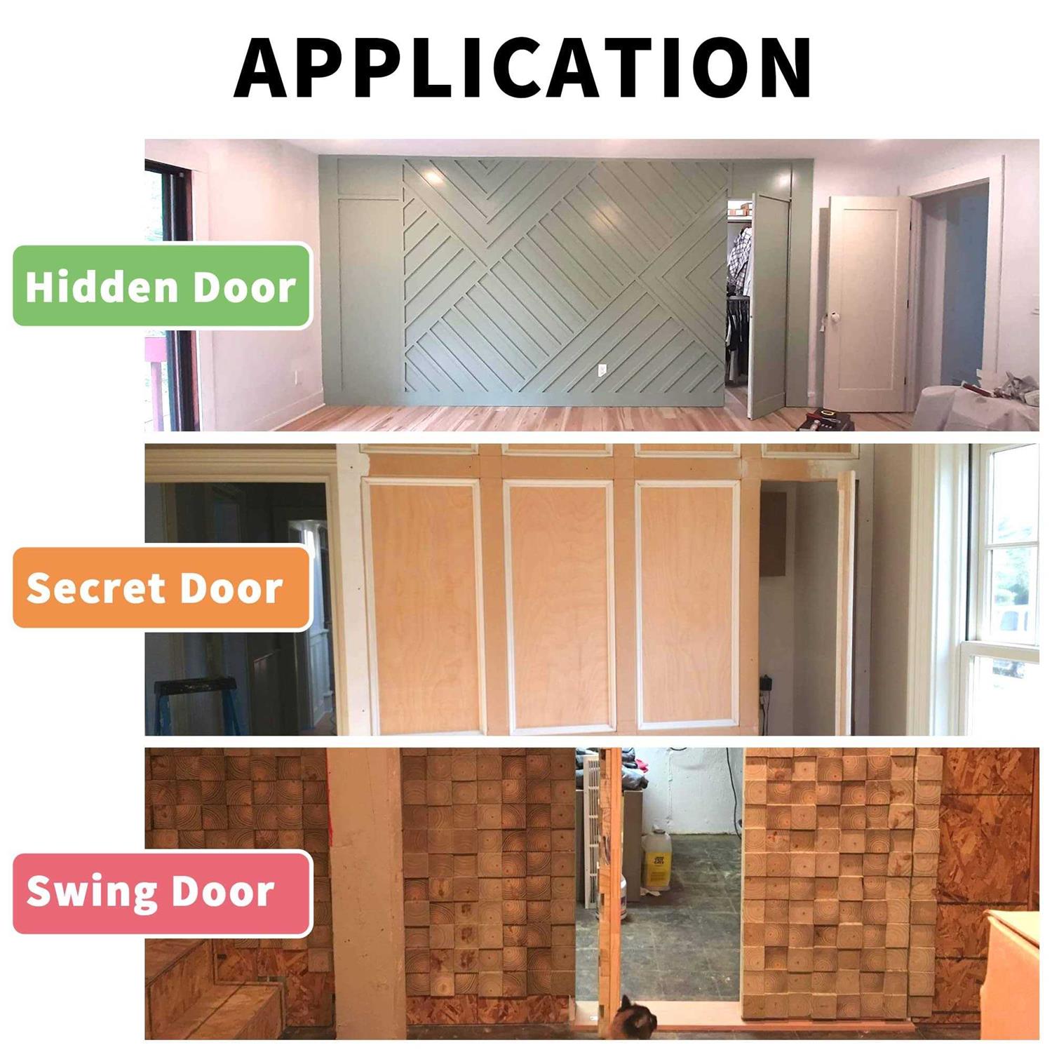 TamBee Door Pivot Hinge Heavy Duty Hidden Bookcase Hinges Secret Door Hinges 360 Degree Shaft Stainless Steel Invisidoor Hinge Hardware - Cheap Fitting