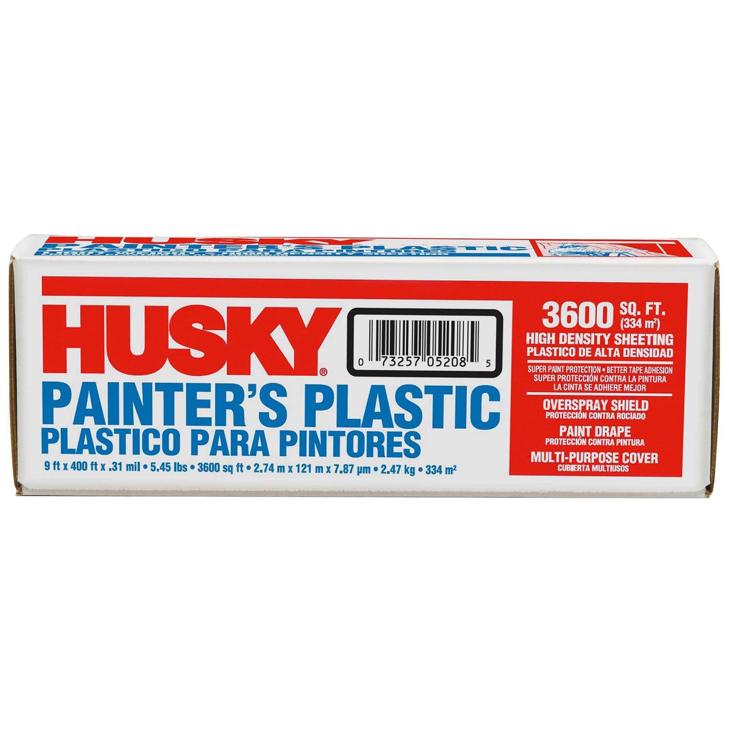 1 PC,Husky 03509H Polyethylene Sheeting, 9′ x 400′, Clear - Cheap Fitting
