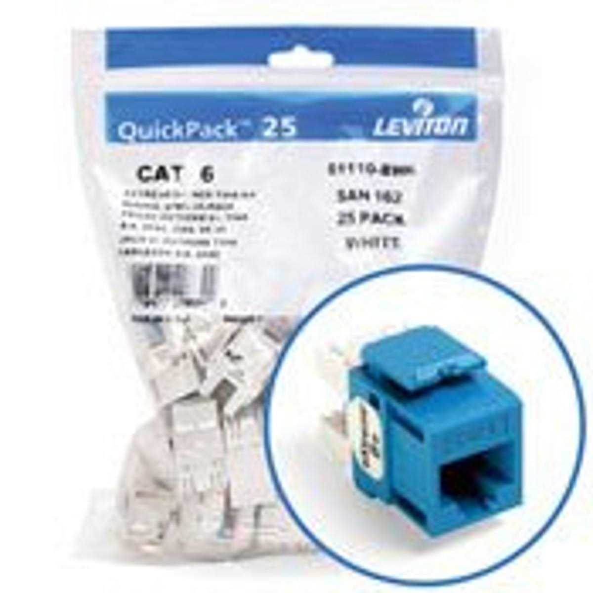 Leviton 61110-BL6 eXtreme 6+ QuickPort Connector - Cheap Fitting