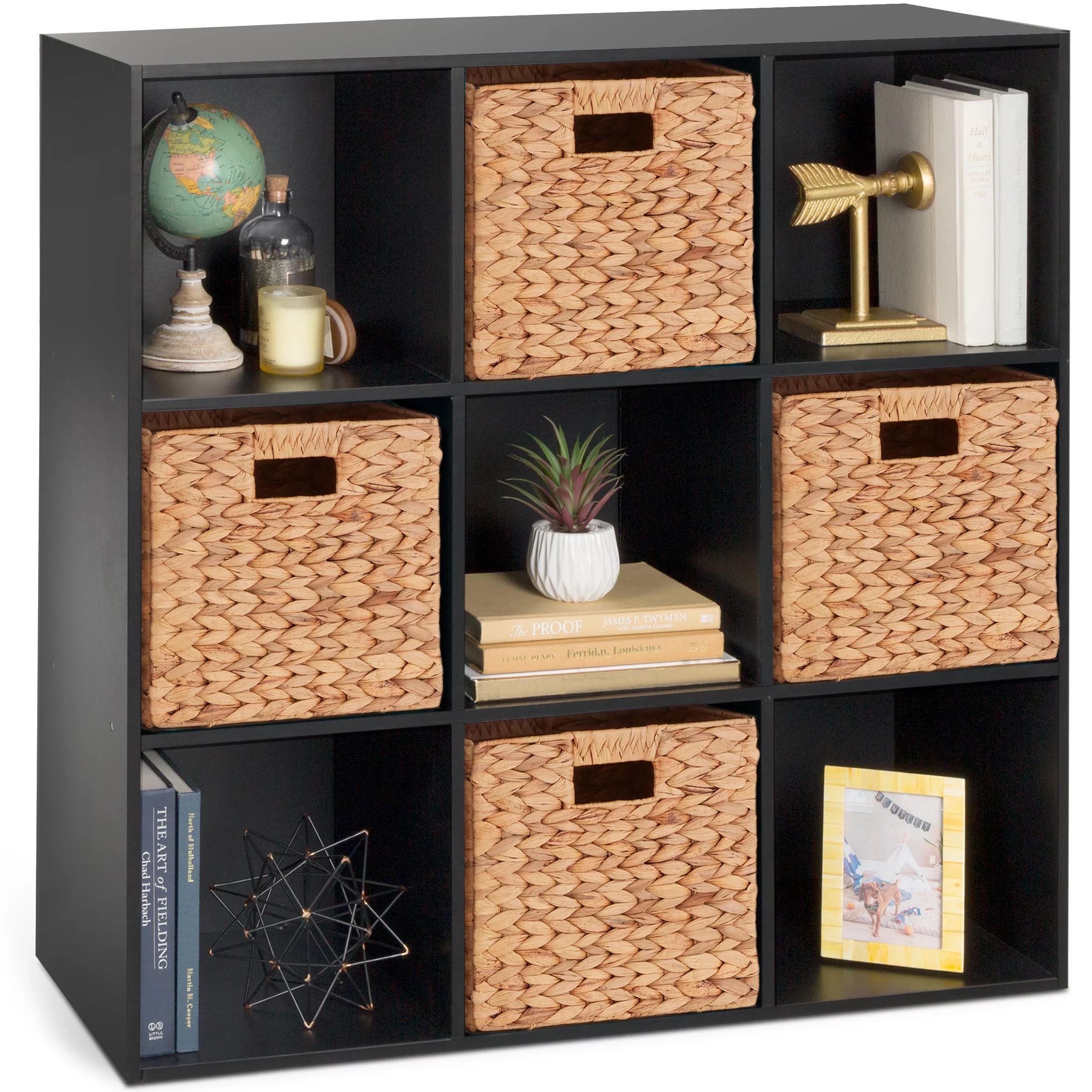 Best Choice Products 9-Cube Bookshelf, Display Storage Compartment Organizer w/ 3 Removable Back Panels - Black - Cheap Fitting