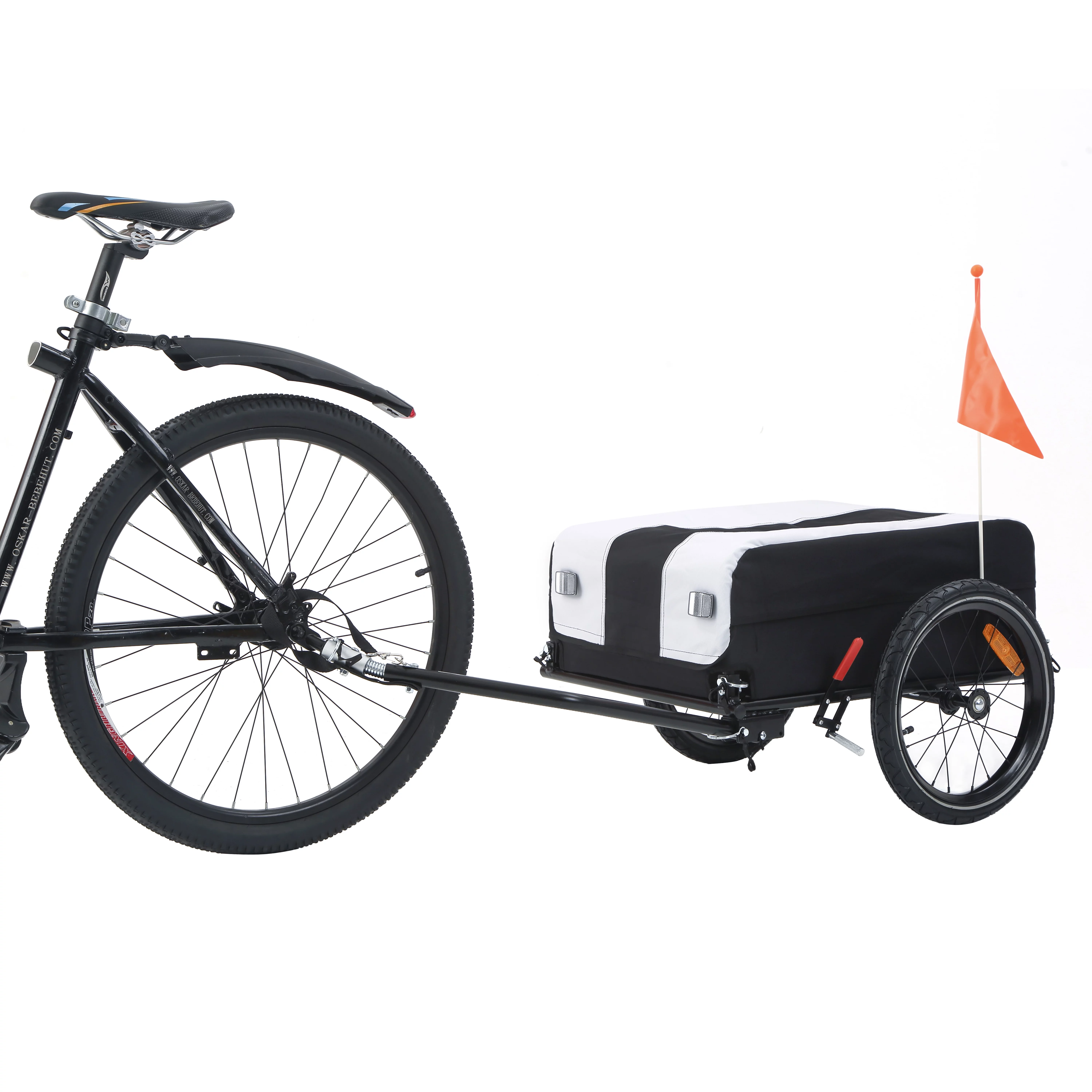 Clearance! Bike Cargo Trailer, Bike Luggage Wagon Trailer with Removable Water Resistant Cover, Folding Frame Quick Release 16'' Wheels - Cheap Fitting