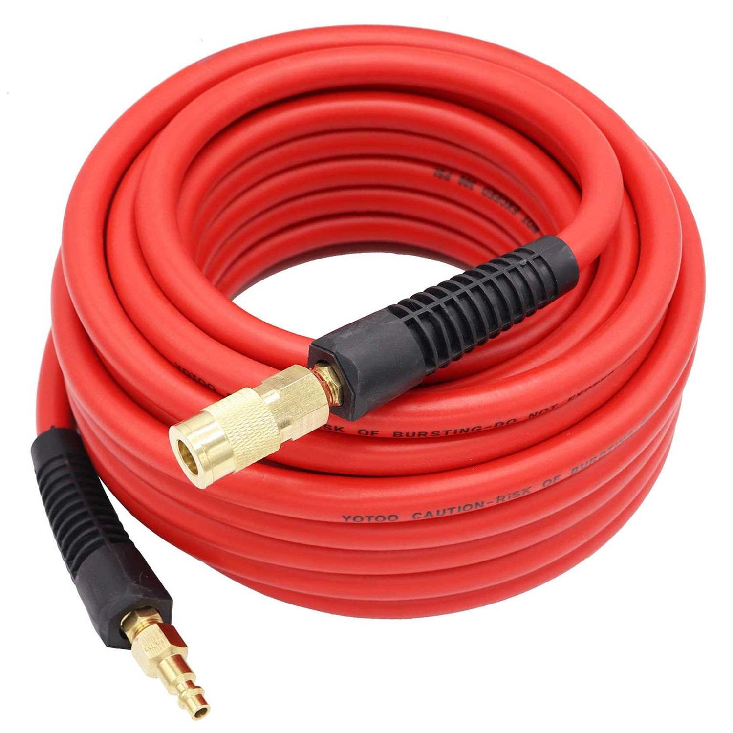 Yotoo Hybrid Air Hose 3/8-inch by 50-feet 300 PSI Heavy Duty - Cheap Fitting
