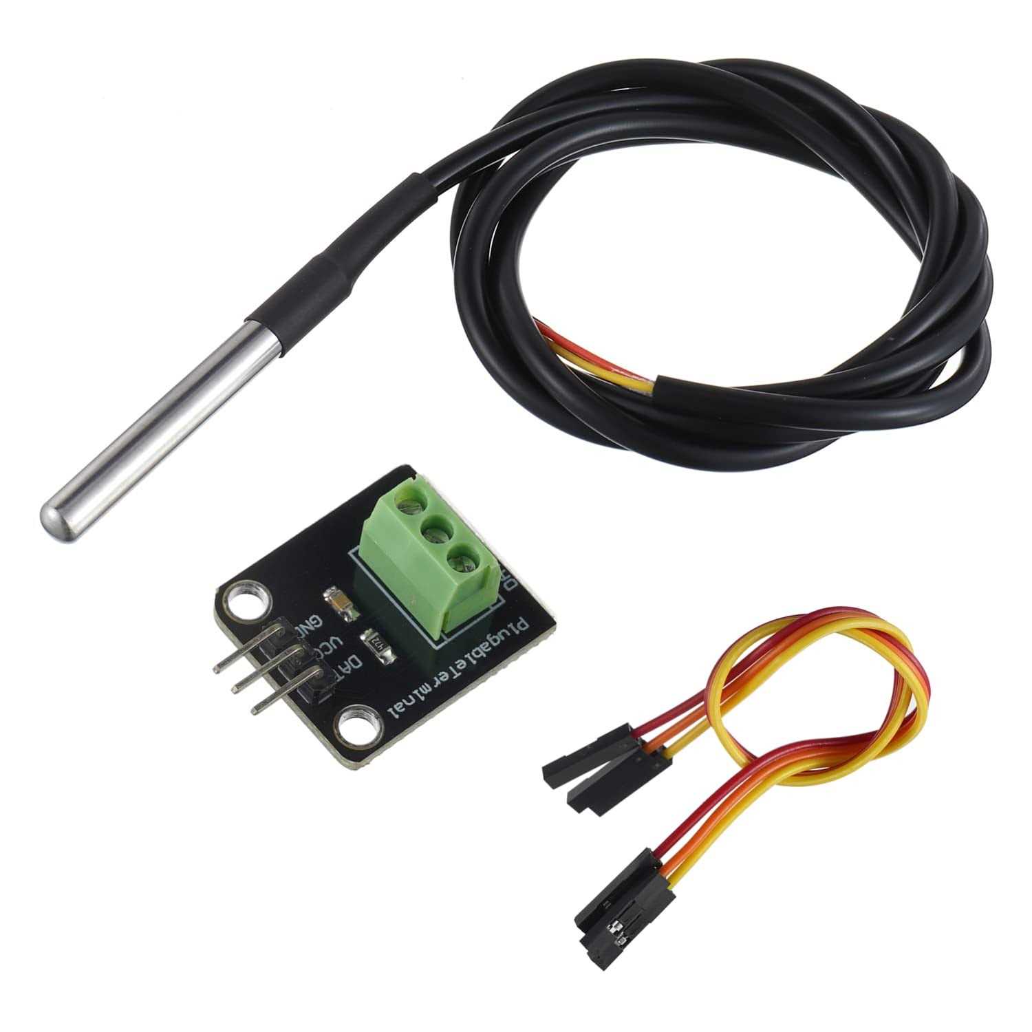 BOJACK DS18B20 Temperature Sensor Module Kit with Waterproof Stainless Steel Probe for Raspberry Pi - Cheap Fitting