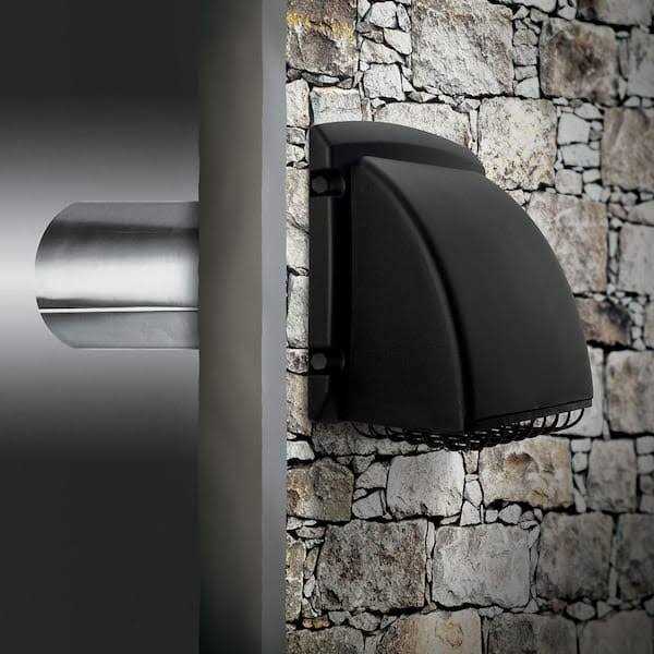 Everbilt 4 in. Wide Mouth Black Vent Hood - Cheap Fitting