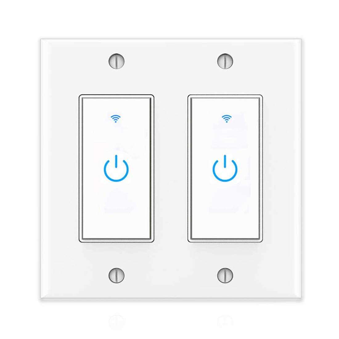 Lesim Smart Switch Wifi Wall Light Switch Compatible with Alexa Google Assistant - Cheap Fitting