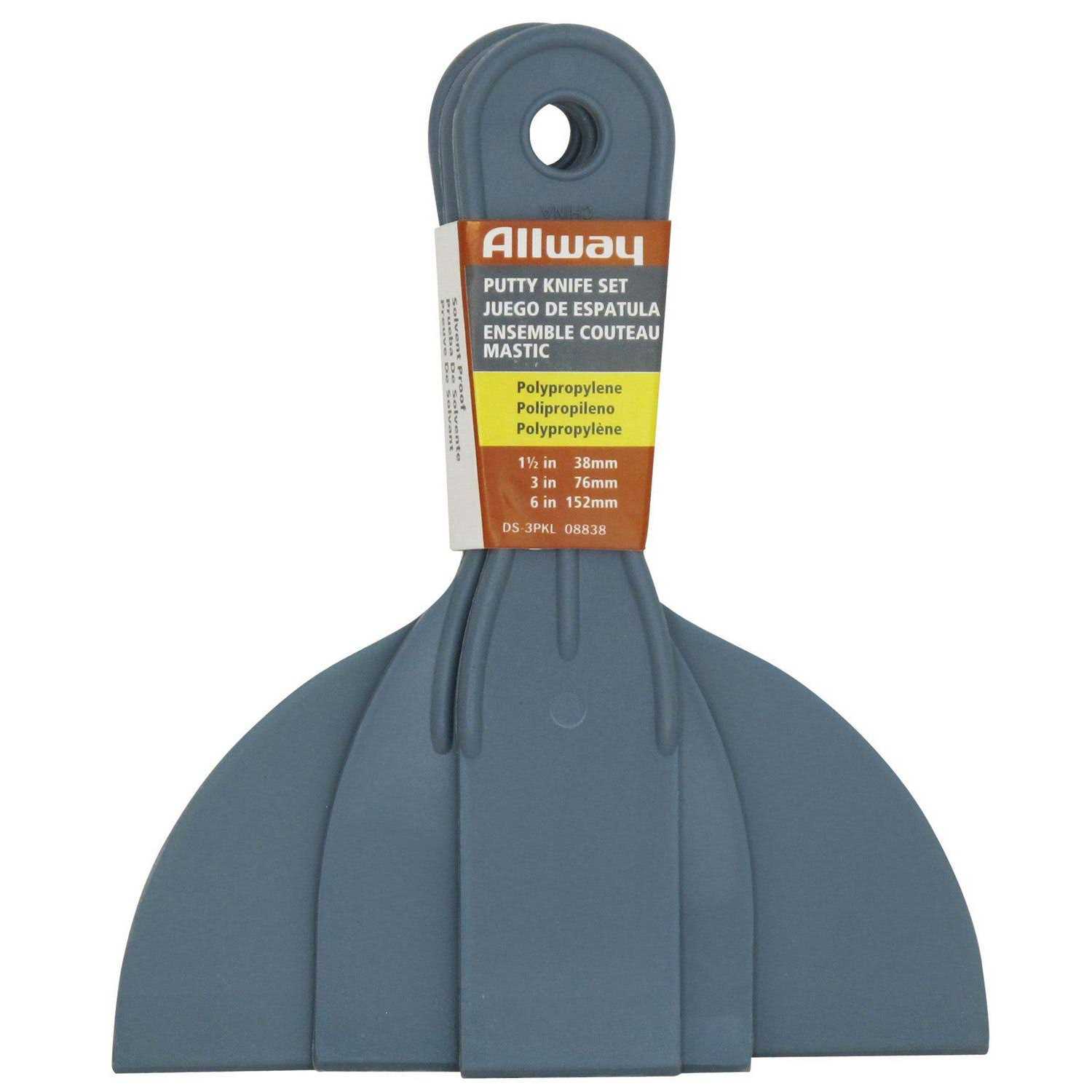 Hyper Tough 3-Piece Plastic Putty Knife Set - Cheap Fitting