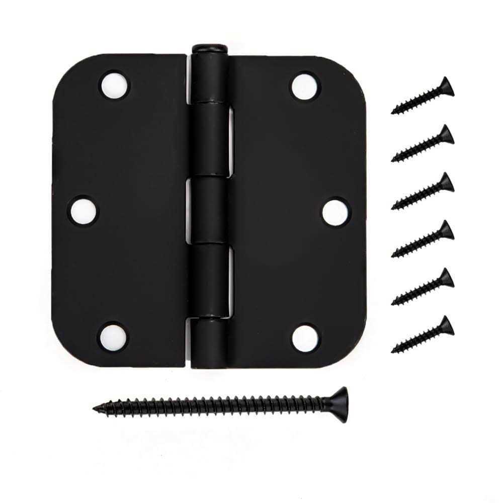 Gatehouse 3-1/2 Black 5/8 Radius Mortise Door Hinge - Cheap Fitting