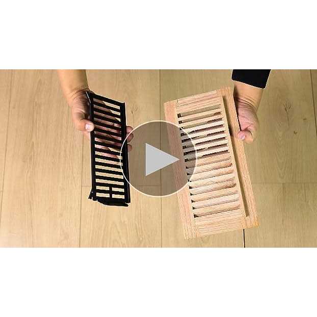 Homewell Red Oak Wood Floor Register Drop In Vent with Damper - Cheap Fitting