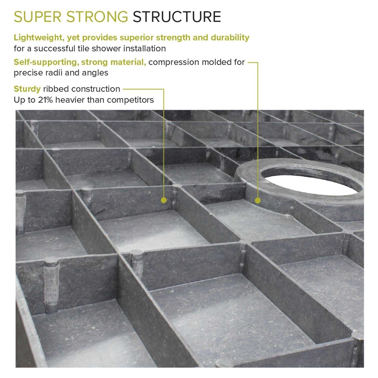 Transolid Ready to Tile 60 in. W Single Threshold Alcove Shower Pan Base with Drain TRS_FTT - Cheap Fitting
