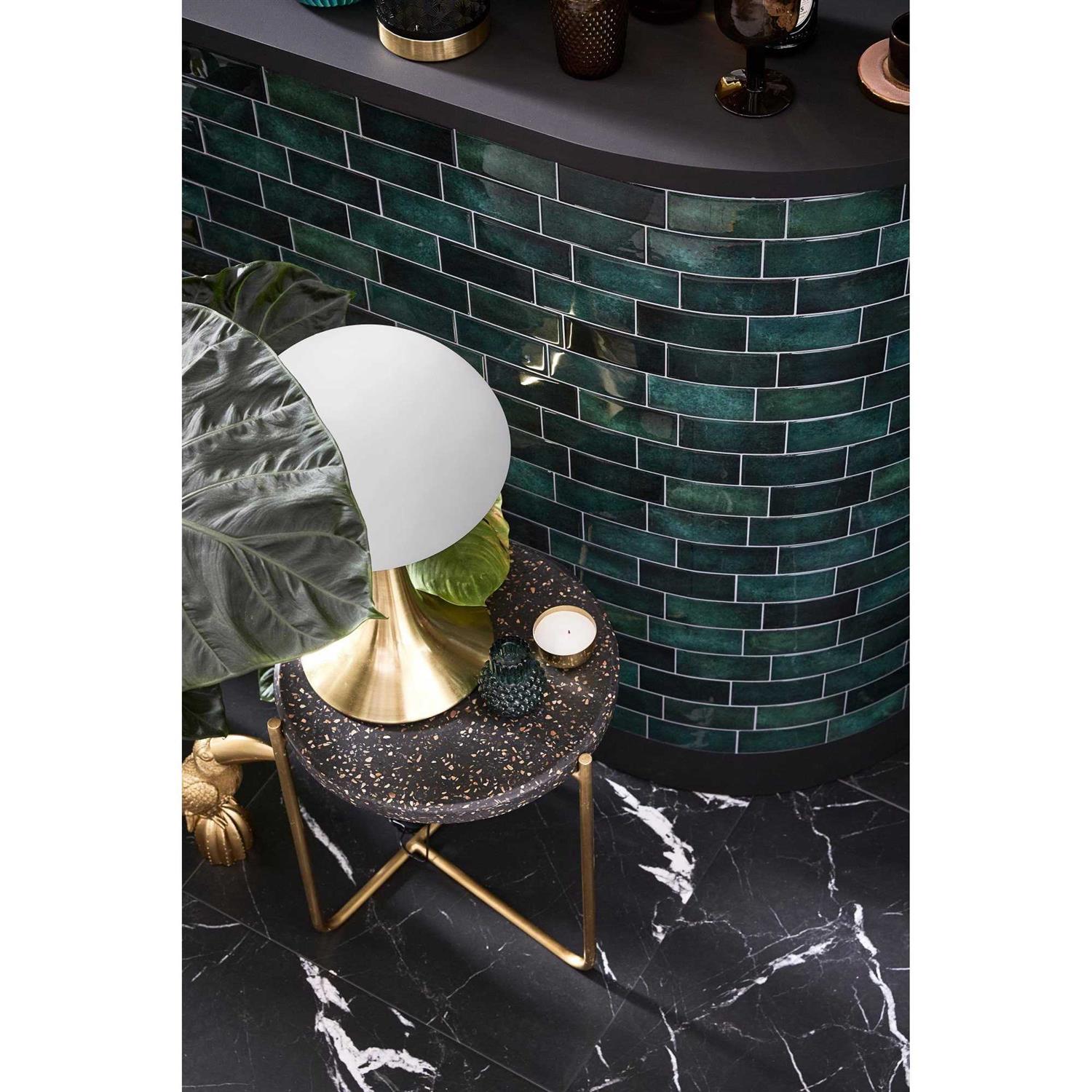 Smart Tiles Metro Fiona Green 8-in x 12-in Glossy Resin Brick Subway Peel and Stick Wall Tile - Cheap Fitting