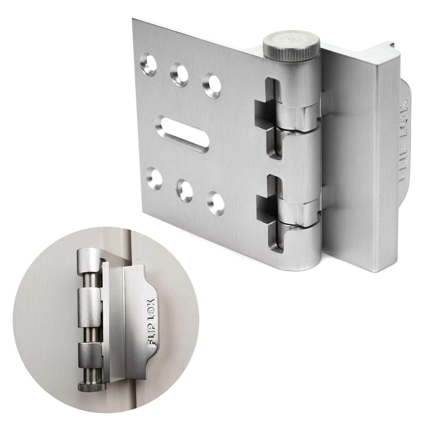 FlipLok High Security Door Lock is 10X Stronger Than a Deadbolt. Instantly Turns Any Room into a Safe Room with Ft. Knox Level Security for Complete - Cheap Fitting