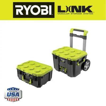 RYOBI LINK Rolling Tool Box with LINK Medium Tool Box - Cheap Fitting