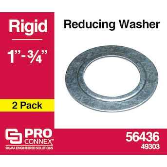 Sigma Engineered Solutions ProConnex 1 to 3/4 in. Zinc-Plated Steel Rigid/IMC Reducing Washer - Cheap Fitting