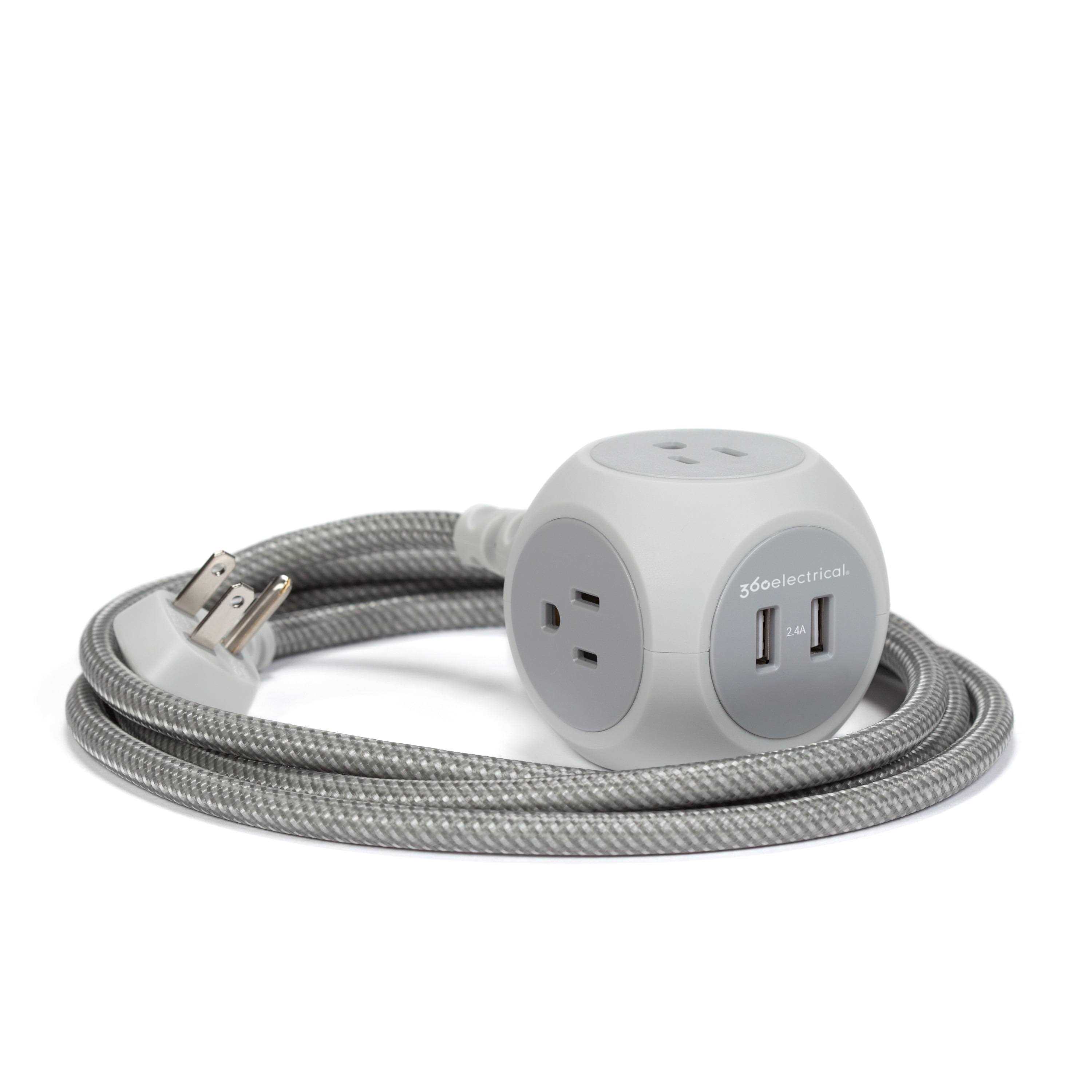 360 Electrical Habitat Extension Cord USB - Cheap Fitting